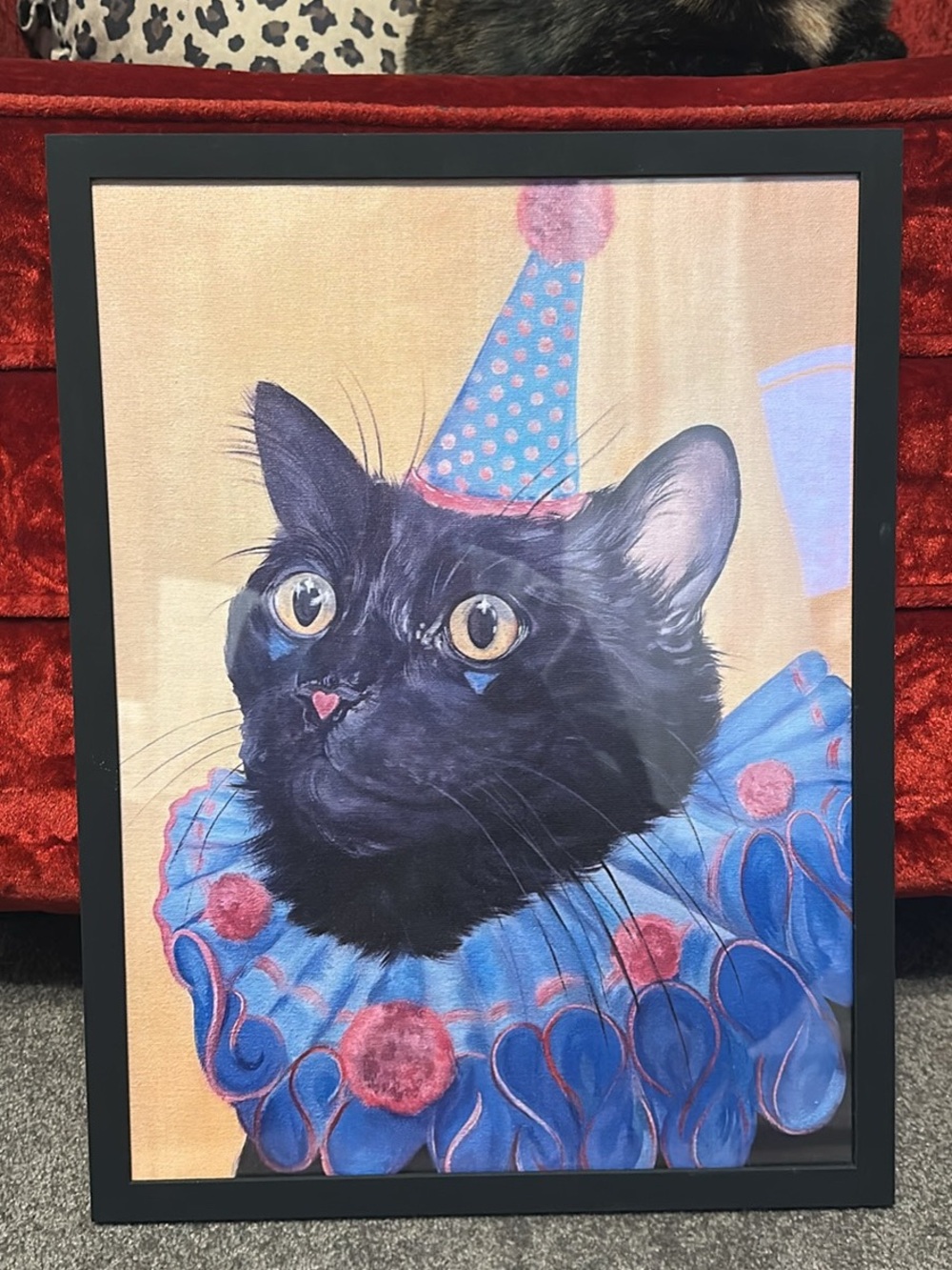 Clown Cat Framed Art Print